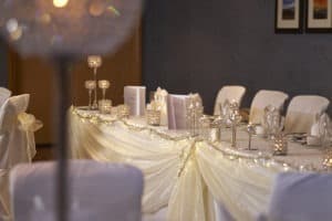 Buckingham Suite wedding breakfast long table