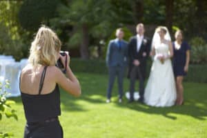 Wedding Photos in the gardens at The Bull